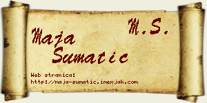 Maja Šumatić vizit kartica